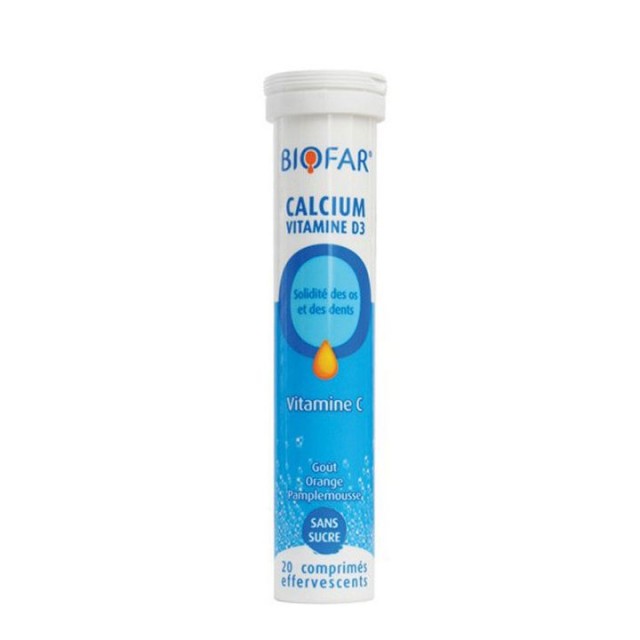 BIOFAR KALCIJUM + VITAMIN D3 šumeće tablete, 20kom BIOFAR KALCIJUM + VITAMIN D3 šumeće tablete, 20kom