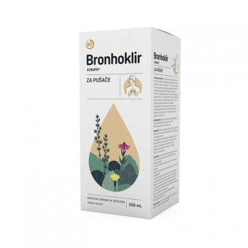 BRONHOKLIR ZA PUŠACE sirup, 200ml BRONHOKLIR ZA PUŠACE sirup, 200ml