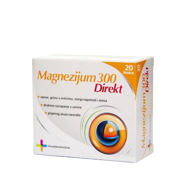 MAGNEZIJUM DIREKT 300mg kesice, 20kom MAGNEZIJUM DIREKT 300mg kesice, 20kom