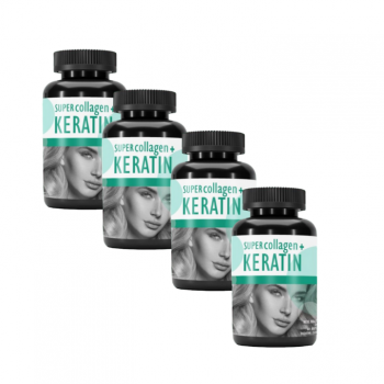SUPER COLLAGEN + KERATIN tablete, 60kom PAKET 4 KUTIJE SUPER COLLAGEN + KERATIN tablete, 60kom PAKET 4 KUTIJE