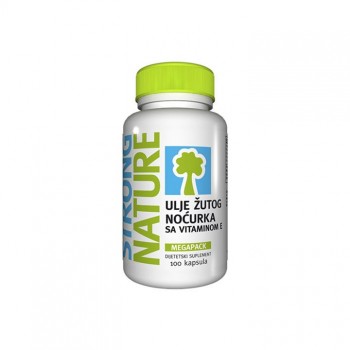 STRONG NATURE ULJE ŽUTOG NOĆURKA sa vitaminom E kapsule, 100kom STRONG NATURE ULJE ŽUTOG NOĆURKA sa vitaminom E kapsule, 100kom
