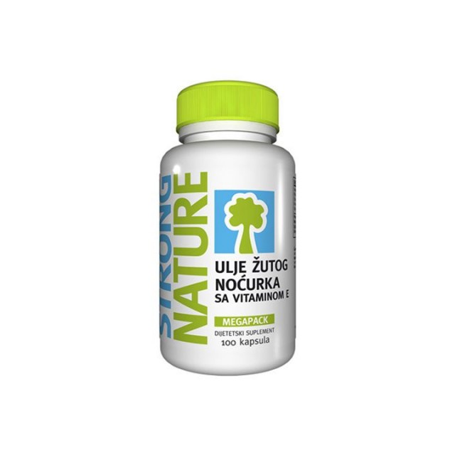STRONG NATURE ULJE ŽUTOG NOĆURKA sa vitaminom E kapsule, 100kom STRONG NATURE ULJE ŽUTOG NOĆURKA sa vitaminom E kapsule, 100kom