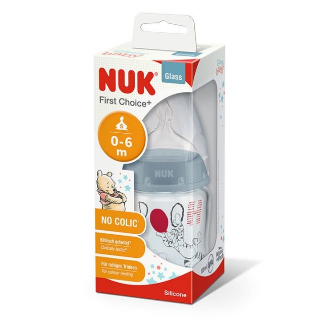 NUK FC NO COLIC WINNIPU staklena flašica 0-6m, 120ml NUK FC NO COLIC WINNIPU staklena flašica 0-6m, 120ml