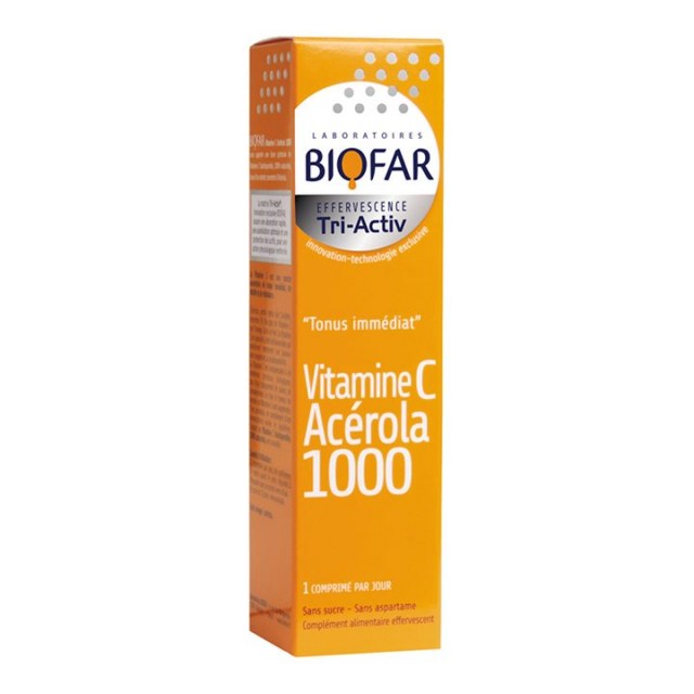 BIOFAR VITAMIN C ACEROLA 1000 šumeće tablete, 15kom BIOFAR VITAMIN C ACEROLA 1000 šumeće tablete, 15kom