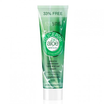 EVELINE GLICERINI BIO ALOE krema za ruke i nokte, 100ml EVELINE GLICERINI BIO ALOE krema za ruke i nokte, 100ml