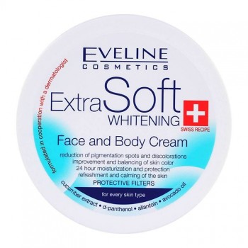 EVELINE EXTRA SOFT WHITENING krema za lice i telo, 200ml EVELINE EXTRA SOFT WHITENING krema za lice i telo, 200ml