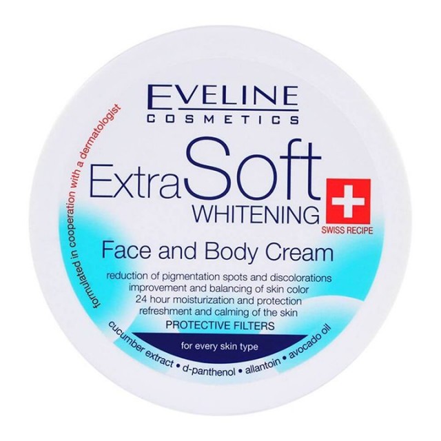 EVELINE EXTRA SOFT WHITENING krema za lice i telo, 200ml
