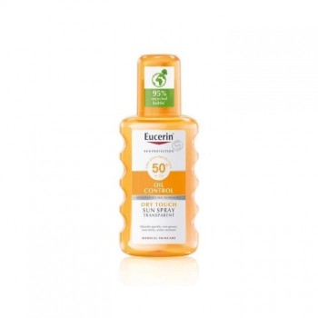 EUCERIN SUN OIL CONTROL DRY TOUCH SPF50+ transparentni sprej za zaštitu osetljive kože od sunca, 200ml EUCERIN SUN OIL CONTROL DRY TOUCH SPF50+ transparentni sprej za zaštitu osetljive kože od sunca, 200ml