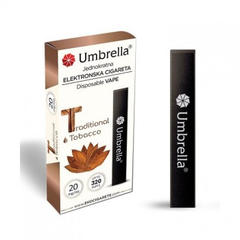 UMBRELLA TRADITIONAL TOBACCO 20mg jednokratna elektronska cigareta UMBRELLA TRADITIONAL TOBACCO 20mg jednokratna elektronska cigareta