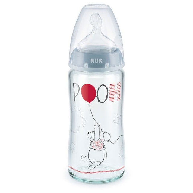 NUK FC NO COLIC WINNIPU staklena flašica, 240ml NUK FC NO COLIC WINNIPU staklena flašica, 240ml