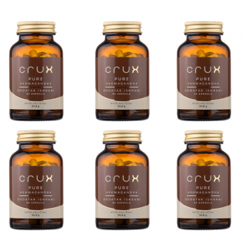 CRUX PURE ASHWAGANDHA kapsule, 60kom PAKET 6 KUTIJA CRUX PURE ASHWAGANDHA kapsule, 60kom PAKET 6 KUTIJA