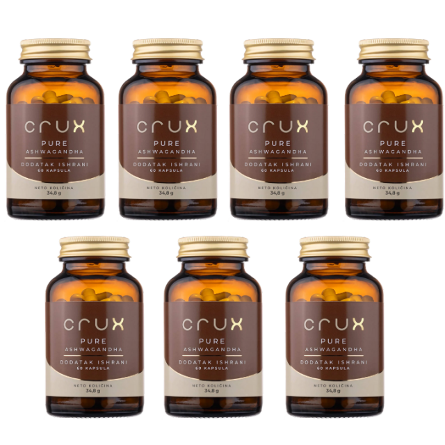 CRUX PURE ASHWAGANDHA kapsule, 60kom PAKET 7 KUTIJA CRUX PURE ASHWAGANDHA kapsule, 60kom PAKET 7 KUTIJA