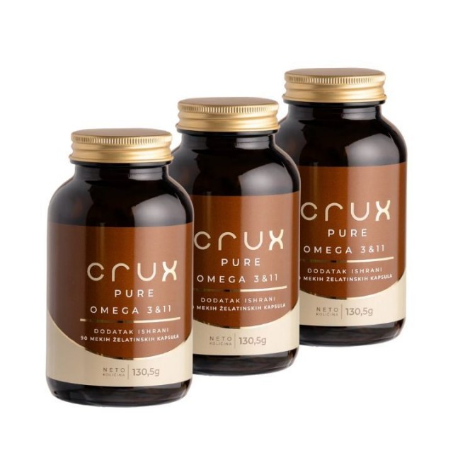 CRUX PURE OMEGA 3&11 meke želatinozne kapsule, 90kom PAKET 3 KUTIJE CRUX PURE OMEGA 3&11 meke želatinozne kapsule, 90kom PAKET 3 KUTIJE