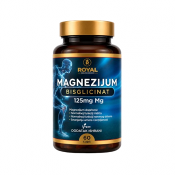 ROYAL MAGNEZIJUM BISGLICINAT kapsule 125mg, 60kom ROYAL MAGNEZIJUM BISGLICINAT kapsule 125mg, 60kom