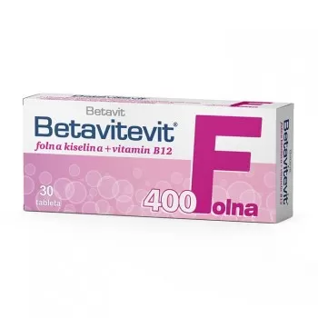 BETAVITEVIT FOLNA KISELINA + VITAMIN B12 tablete, 30kom