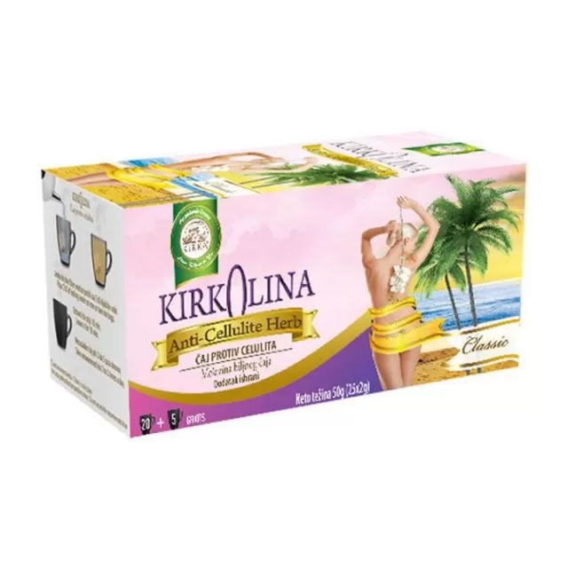 KIRKOLINA čaj protiv celulita filter kesice, 25kom KIRKOLINA čaj protiv celulita filter kesice, 25kom