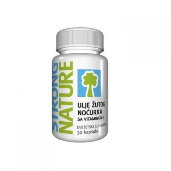 STRONG NATURE ULJE ŽUTOG NOĆURKA sa vitaminom E kapsule, 30kom STRONG NATURE ULJE ŽUTOG NOĆURKA sa vitaminom E kapsule, 30kom
