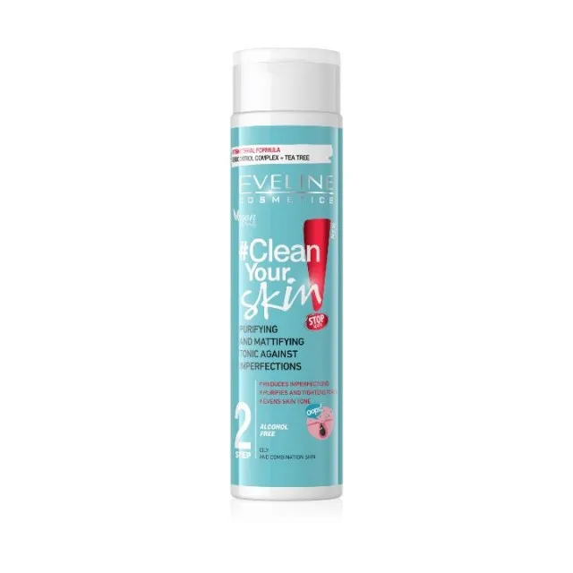 EVELINE CLEAN YOUR SKIN tonik za čišćenje, 225ml EVELINE CLEAN YOUR SKIN tonik za čišćenje, 225ml