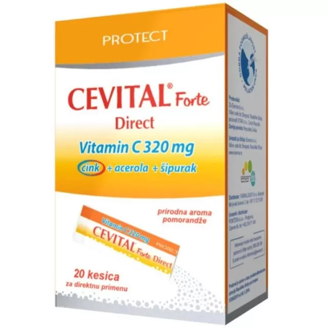 CEVITAL FORTE DIRECT cink i vitamin c kesice, 20kom
