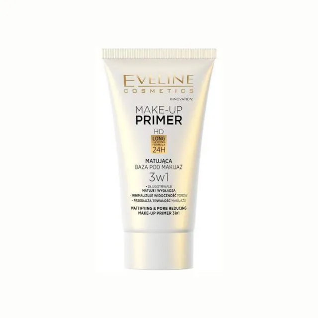 EVELINE MAKE-UP HD 3IN1 matirajuća podloga za šminku, 30ml EVELINE MAKE-UP HD 3IN1 matirajuća podloga za šminku, 30ml