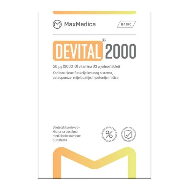 MAXMEDICA DEVITAL 2000 IU tablete, 50kom