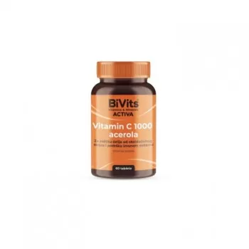 BIVITS ACTIVA VITAMIN C 1000 ACEROLA tablete, 60kom BIVITS ACTIVA VITAMIN C 1000 ACEROLA tablete, 60kom