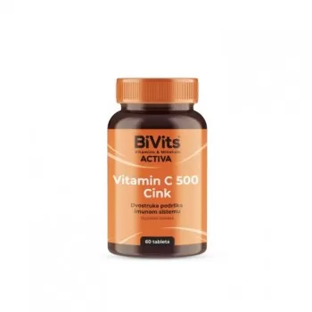 BIVITS ACTIVA VITAMIN C 500 CINK tablete, 60kom BIVITS ACTIVA VITAMIN C 500 CINK tablete, 60kom