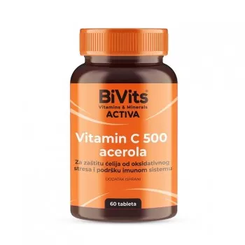 BIVITS ACTIVA VITAMIN C 500 ACEROLA tablete, 60kom BIVITS ACTIVA VITAMIN C 500 ACEROLA tablete, 60kom
