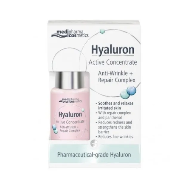 MEDIPHARMA HYALURON aktivni koncentrat protiv bora+obnova oštećenu kožu, 13ml MEDIPHARMA HYALURON aktivni koncentrat protiv bora+obnova oštećenu kožu, 13ml