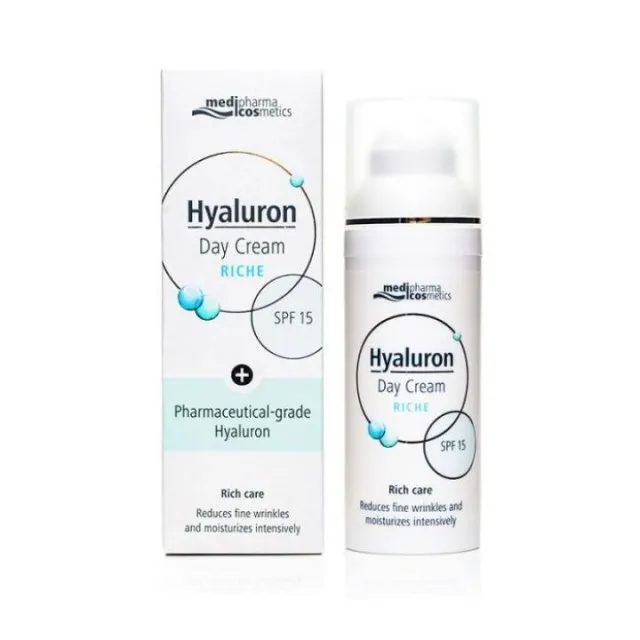MEDIPHARMA HYALURON bogata dnevna krema SPF15, 50ml MEDIPHARMA HYALURON bogata dnevna krema SPF15, 50ml
