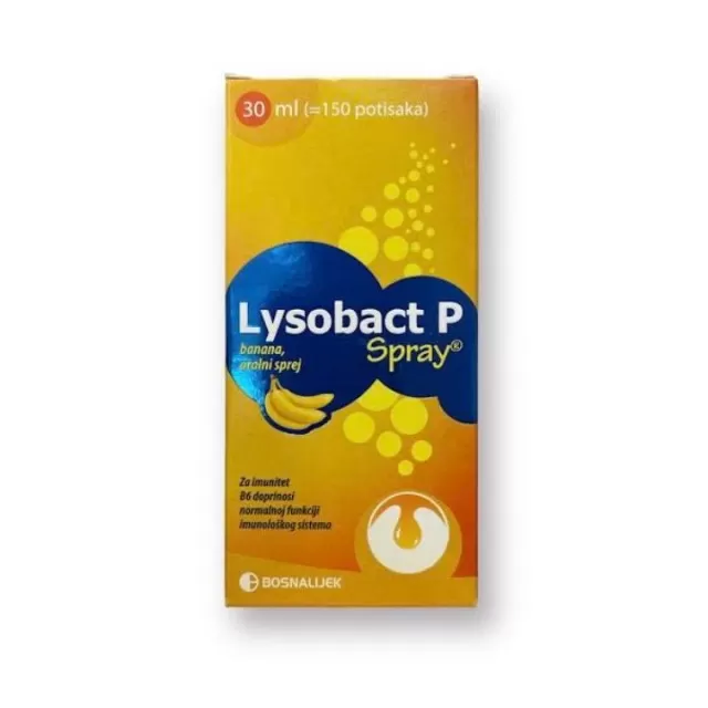 LYSOBACT P Spray, banana, oralni sprej, 30ml