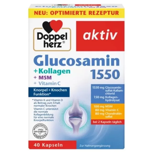 DOPPEL HERZ GLUCOSAMIN 1550 kapsule, 40kom DOPPEL HERZ GLUCOSAMIN 1550 kapsule, 40kom