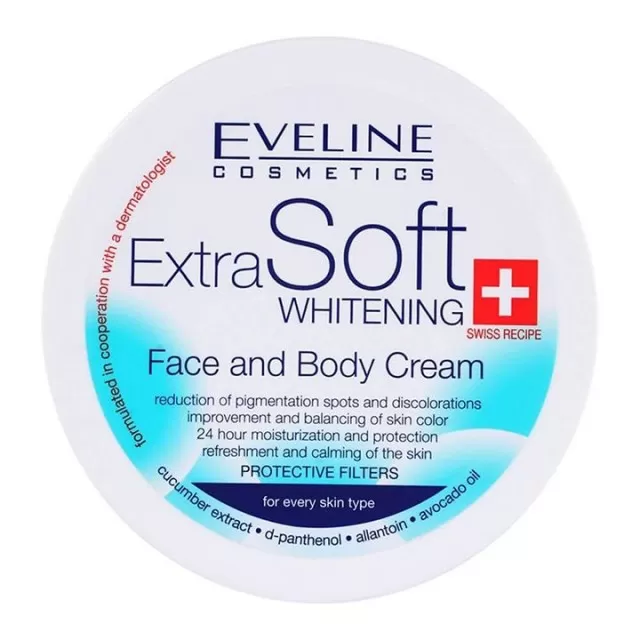 EVELINE EXTRA SOFT WHITENING krema za lice i telo, 200ml