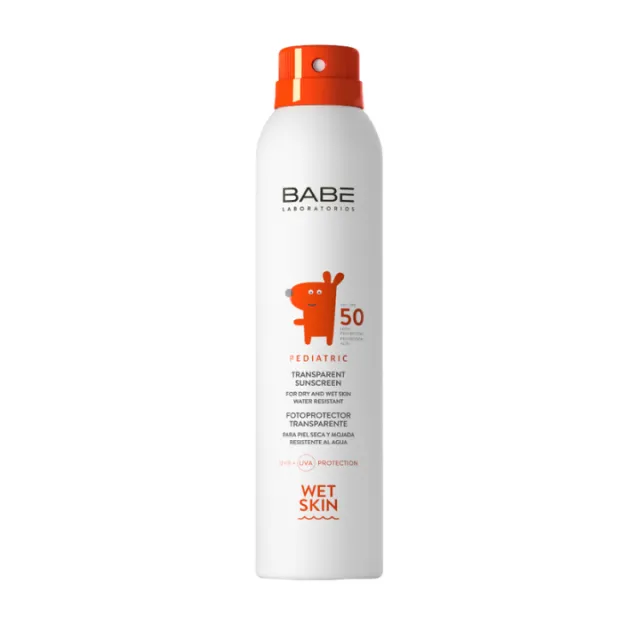 BABE PEDIATRIC SUNSCREEN LOTION WET SKIN SPF50, sprej za zaštitu dečje kože od sunca, 200ml BABE PEDIATRIC SUNSCREEN LOTION WET SKIN SPF50, sprej za zaštitu dečje kože od sunca, 200ml
