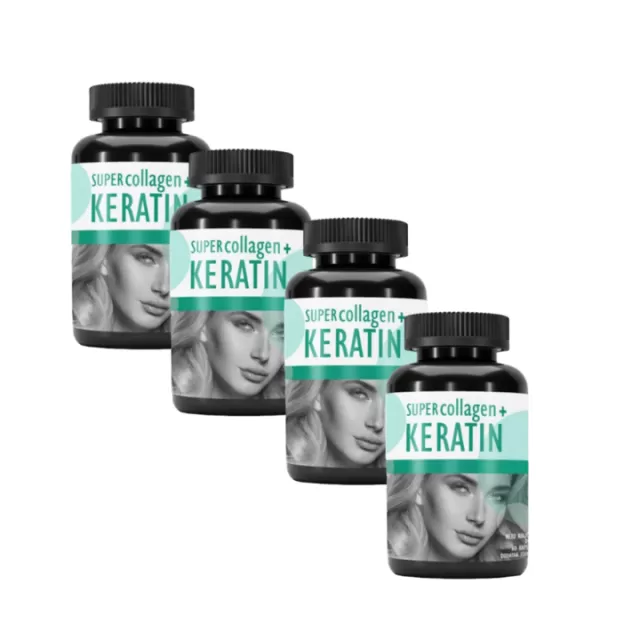 SUPER COLLAGEN + KERATIN tablete, 60kom PAKET 4 KUTIJE SUPER COLLAGEN + KERATIN tablete, 60kom PAKET 4 KUTIJE